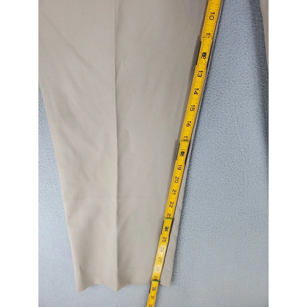 Peter Millar Performance Golf Durham High Drape Pants Men 38x30 Khaki Tan
